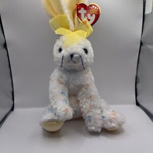 Ty Beanie Baby Carrots the Easter Bunny with Yellow Bow